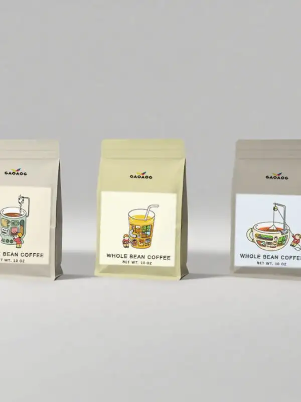 sacchetto per caffè monomateriale riciclabile a fondo piatto